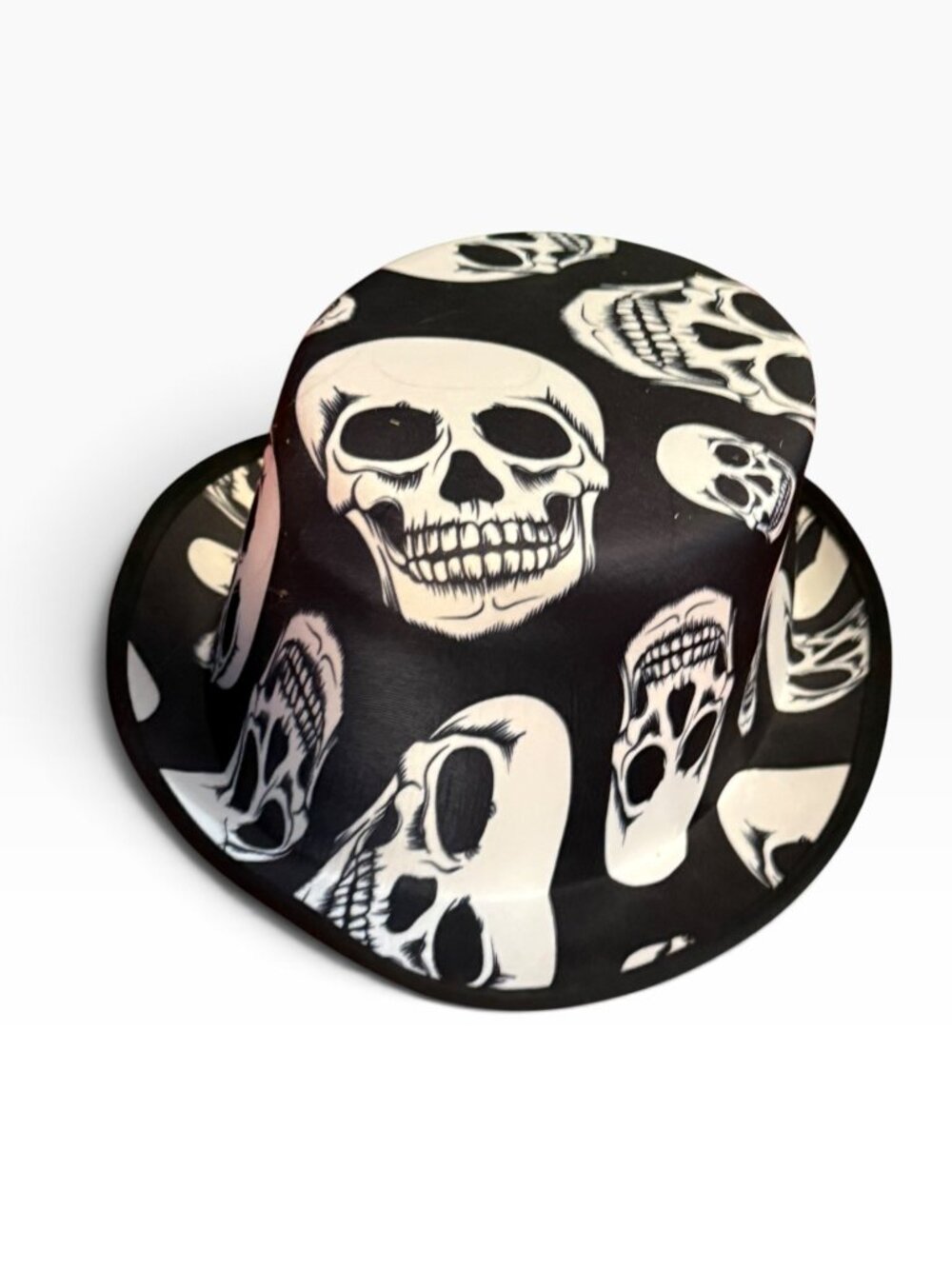 Black & White Skull Print Bucket Hat – Halloween